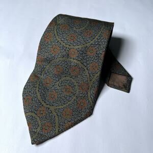 Vintage Mariano Rubinacci Men's Silk Tie Floral Abstract Italy Made Louis Boston